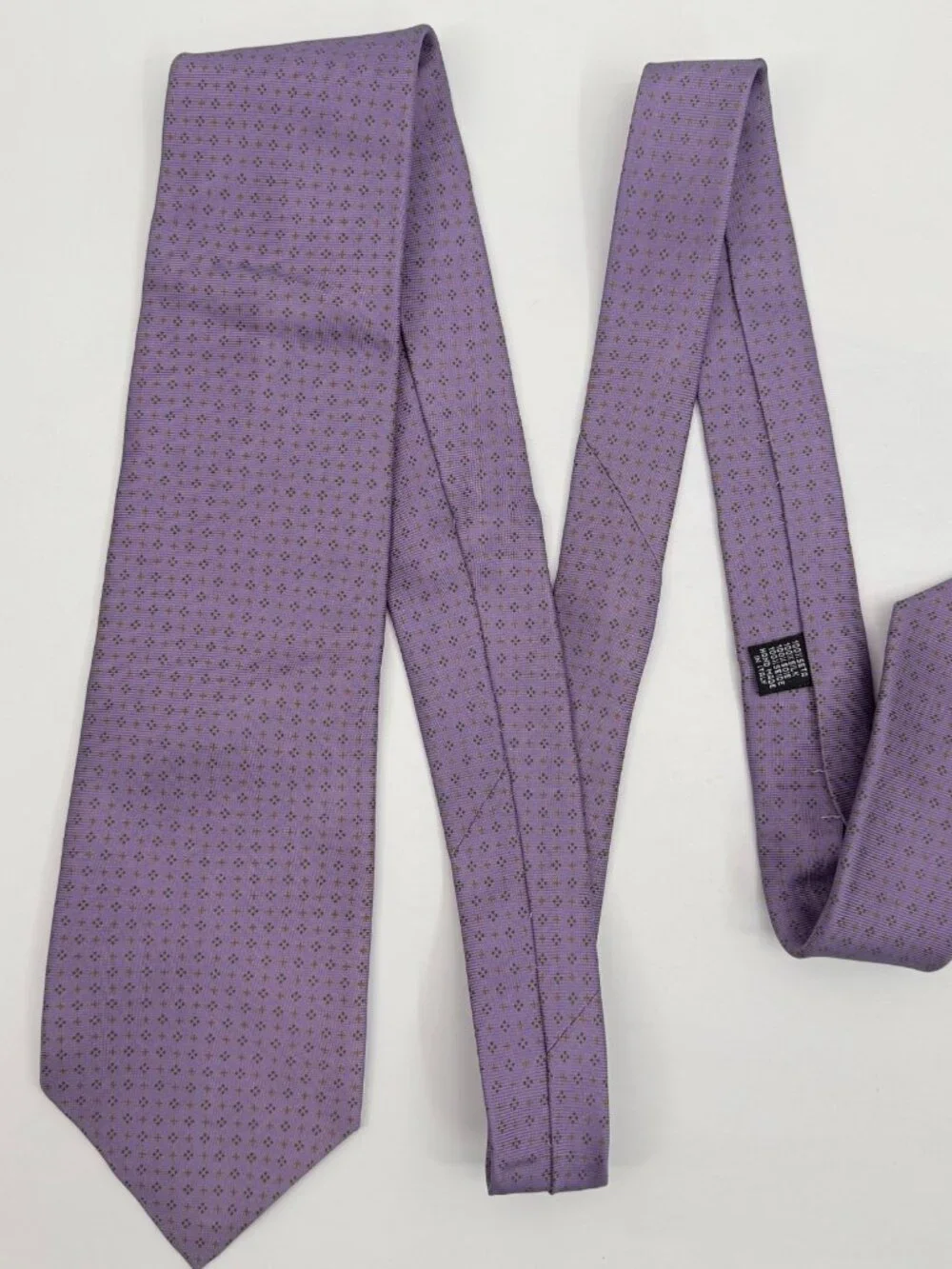 Sanseverino Napoli Purple Lilac Seven-Fold Hand Made Italy Silk Tie 60